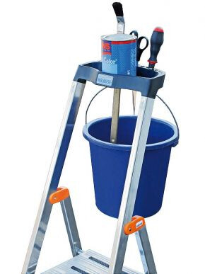 KRAUSE Leiter Safety Haushaltsleiter Stehleiter 8 Stufen - 126368