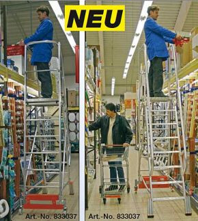KRAUSE Podestleiter Vario kompakt Breite 0,82 m 9 Stufen - 833044