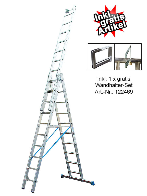 KRAUSE Alu Leiter Stabilo Vielzweckleiter 3x10 Sprossen