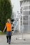 G�NZBURGER Mehrzweckleiter mit rollbar-Traverse 3x7