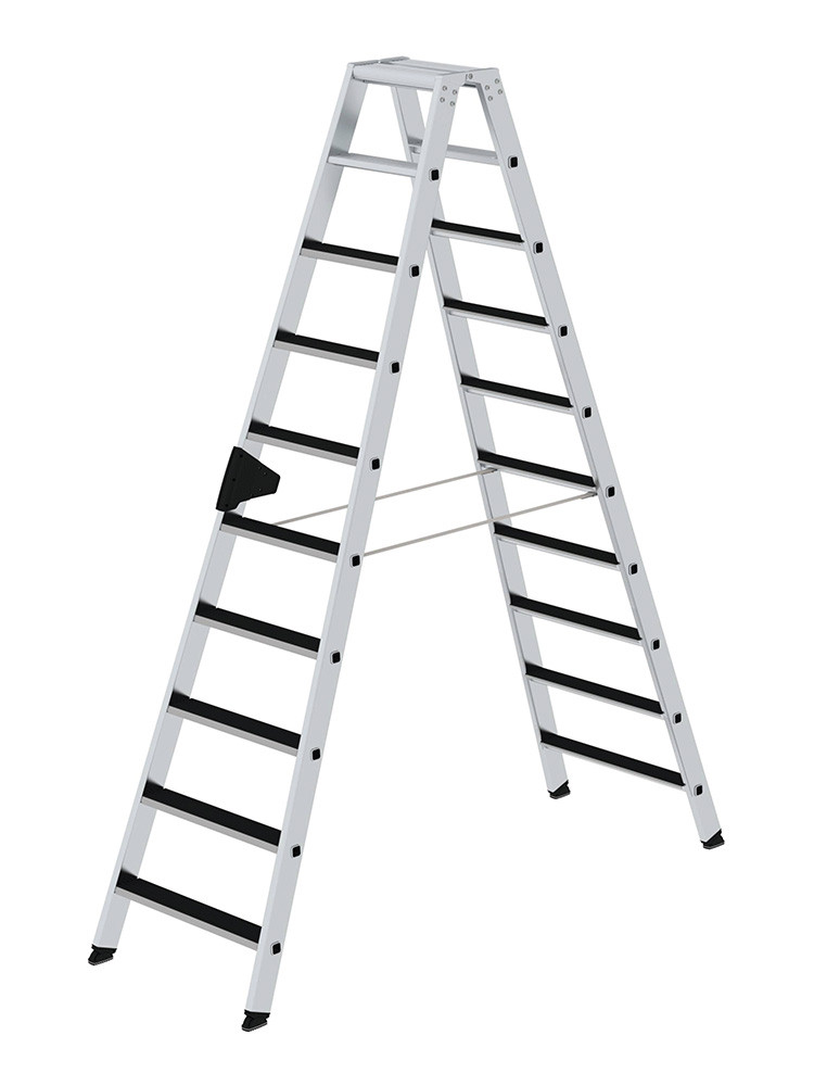 MUNK Günzburger Doppel-Stehleiter mit clip-step / 2x10 Stufen / gemäß TRBS 2121-2