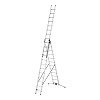 Hailo Anlegeleiter S100 ProfiLOT, Aluminium Kombileiter 3-teilig 3x12 Sprossen