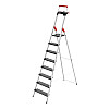 Hailo Stehleiter L100 TopLine, Alu-Sicherheits-Stehleiter 8 Stufen