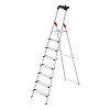 Hailo Stehleiter L80 ComfortLine, Alu-Sicherheits-Stehleiter 8 Stufen