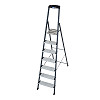 KRAUSE Stehleiter Securo, Alu eloxiert, 1x7 Stufen, Arbeitshöhe ca. 350 cm