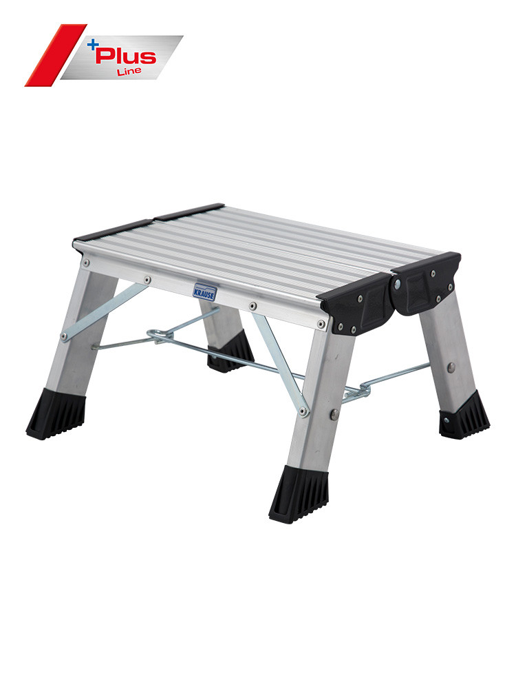 KRAUSE Trittleiter Treppy Plusline Alu, Aluminium, 1x1 Stufen, Arbeitshöhe ca. 220 cm