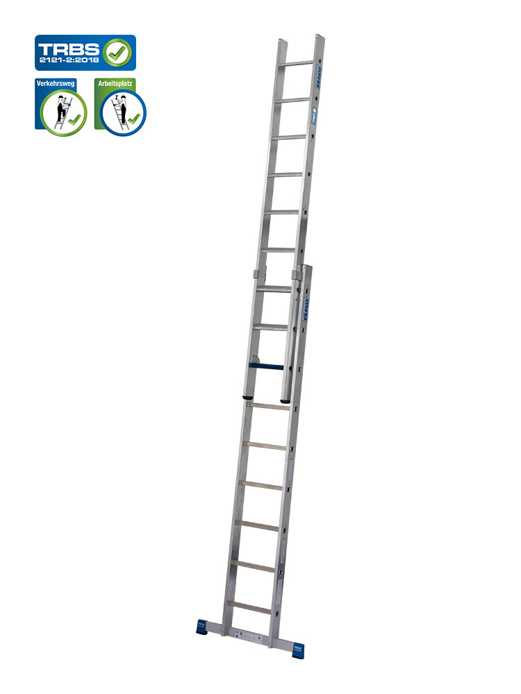 KRAUSE STABILO Schiebeleiter / 2x9 Sprossen/Stufen - gemäß TRBS 2121-2