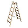 Krause Holz-Sprossen-Doppelleiter 2x6 Arbeitshöhe:ca.3,0m 8,5kg 170088