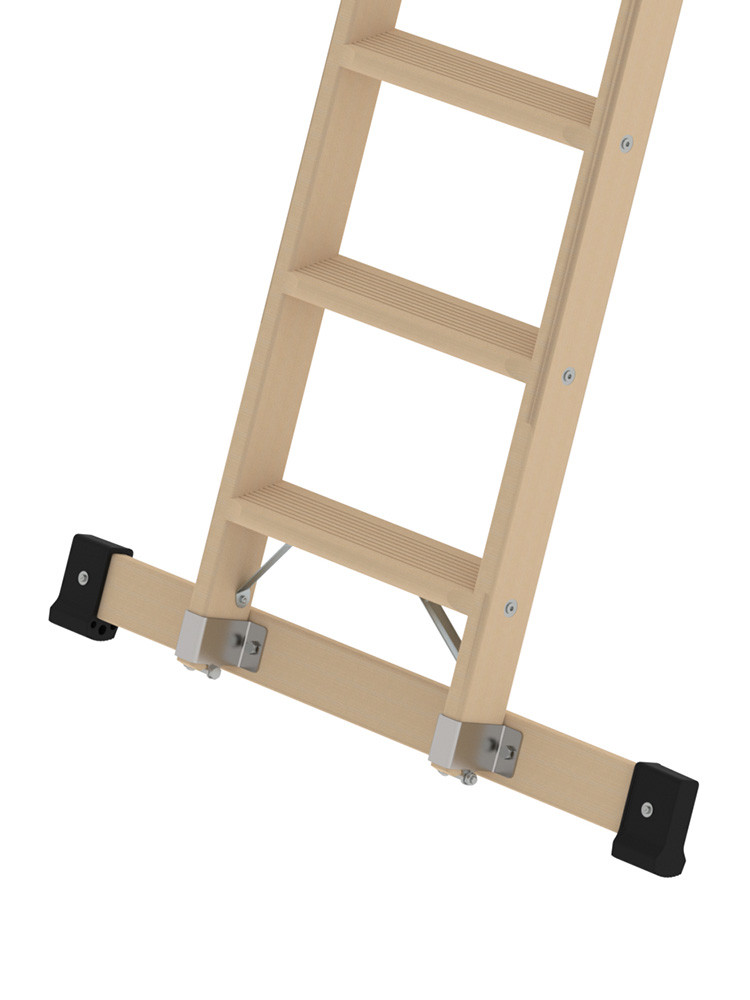 G NZBURGER Holz Anlegeleiter Mit Traverse 12 Stufen Gem TRBS 2121