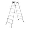 Hailo D60 StandardLine - Alu-Sicherheits-Doppelstufenleiter 2x7 Stufen