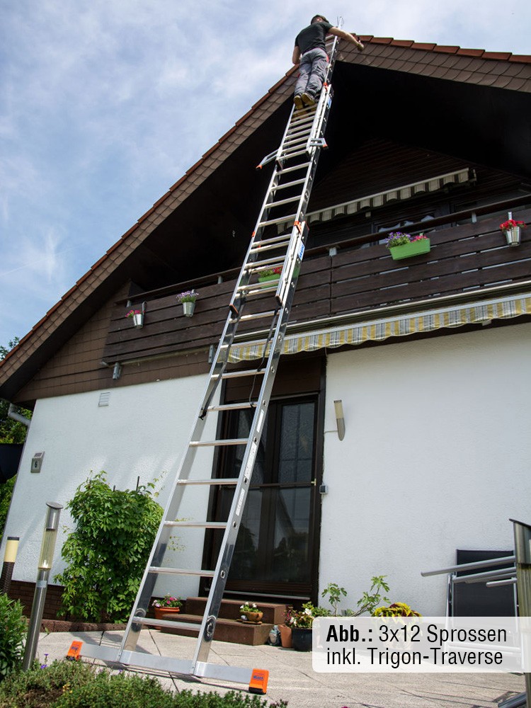 Krause Corda Alu 3-tlg. Teleskop-Mehrzweckleiter, 3x 8 Stufen 033383 A2988135