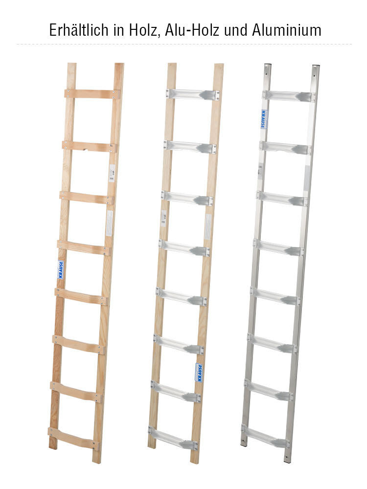 KRAUSE Dachleiter Alu / Länge 5,05 m / 18 Sprossen 804358