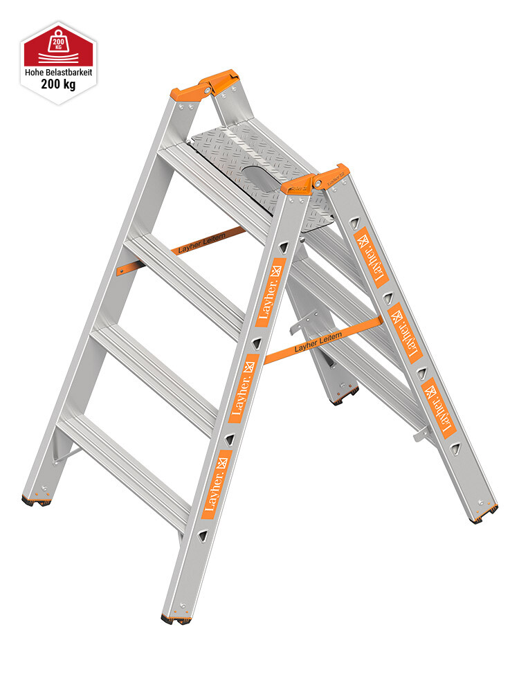 Layher 112 Treppe Mit Plattform 45° 800mm 3 Stufen
