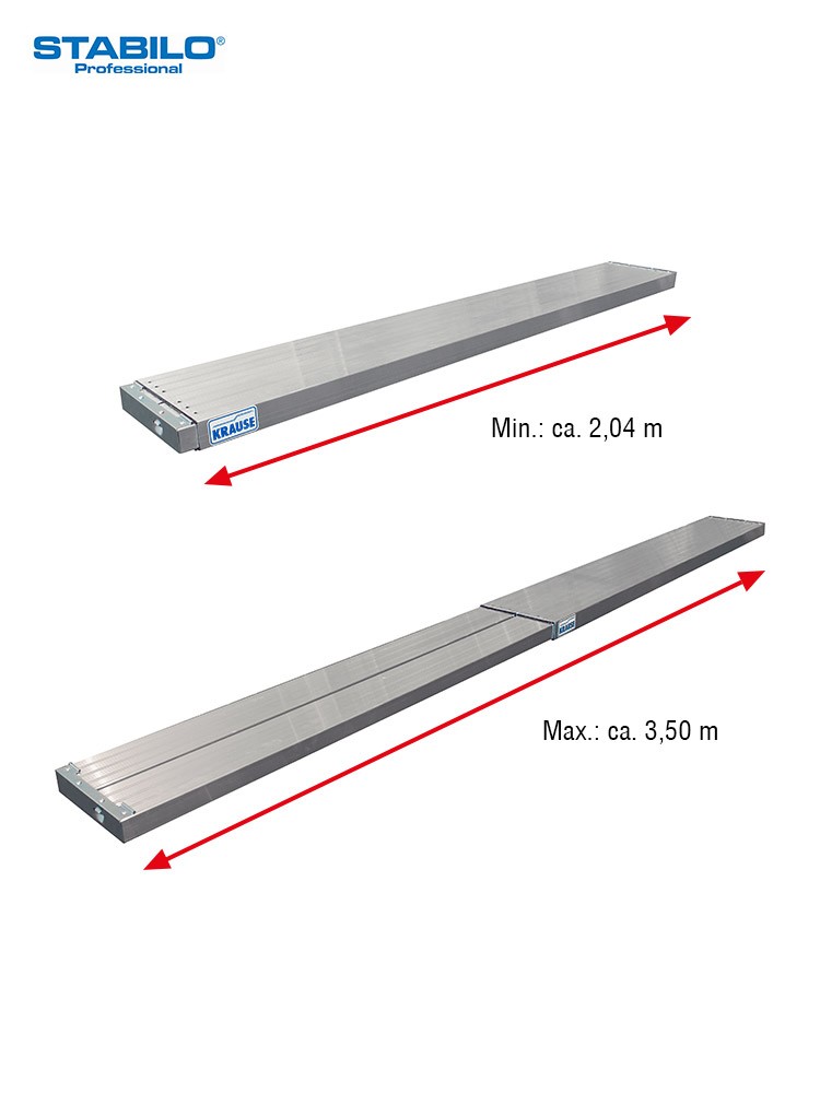 3,50 M Krause TELEBOARD TELESKOP ALU-DIELE MAX
