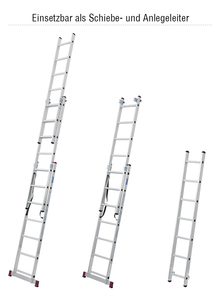 Krause Corda Vielzweckleiter Mehrzweckleiter 3x7 Sprossen Leiter 