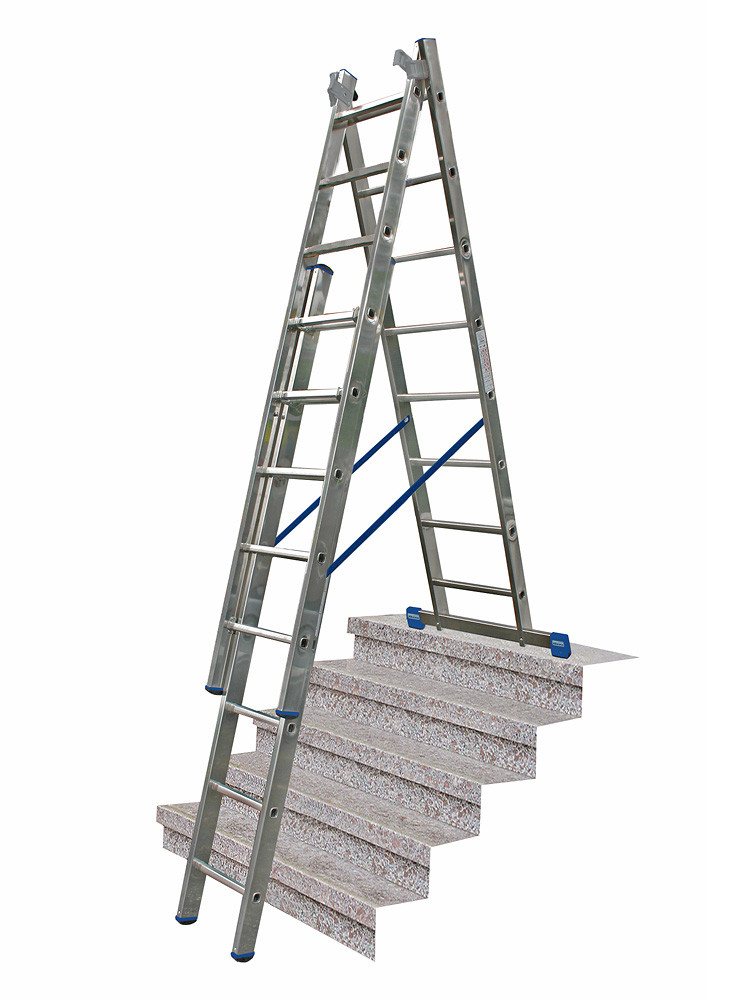 Mehrzweckleiter mit Treppenfunktion Krause Tribilo 3x10 Sprossen Vielzweck