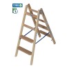 KRAUSE Holz-Stehleiter mit Stufen/Sprossen