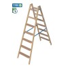 KRAUSE Stufen-Holzleiter 2x7 Stufen / gemäß TRBS 2121-2