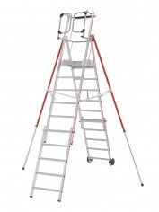 HYMER ProTect+ teleskopierbare Plattformleiter 8484 10 Sprossen