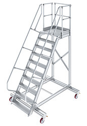 KRAUSE Treppe mit Plattform, fahrbar / Neigung 60 Grad