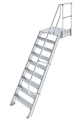 KRAUSE Treppe mit Plattform / Neigung 60 Grad