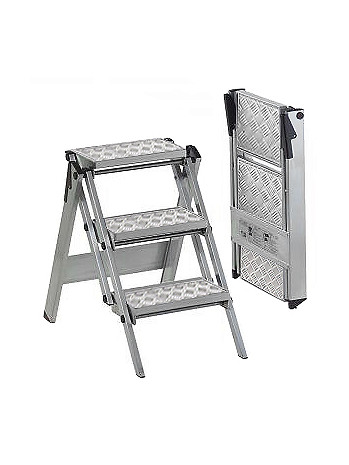 WAKÜ Little Jumbo Sicherheitstreppe Alutritt ohne Bügel 3 Stufen - Compact