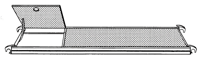 HYMER Bühne mit Durchstiegsklappe 677124 / Länge: 2,45 m