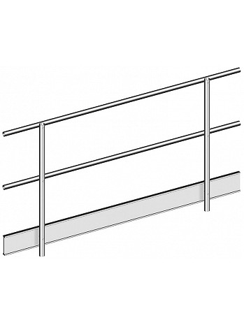 Layher Doppelgeländer Länge 2,00 m für Alu-Steg 600 faltbar