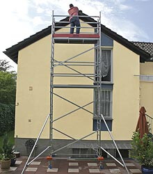 Arbeiten in einer Höhe von 7,30 m