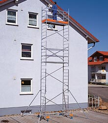 Arbeiten in einer Höhe von 9,30 m