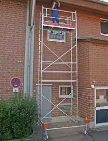 Erweiterbar bis zu einer Arbeitshöhe von 12,40 m