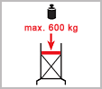 Die maximale Belastbarkeit beträgt 600 kg