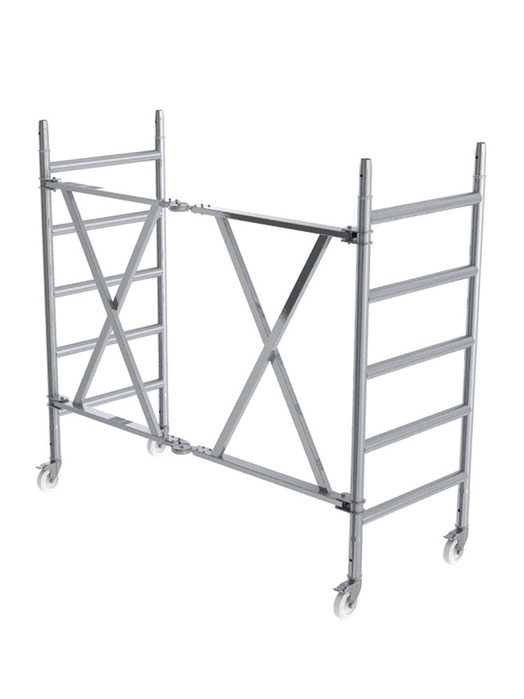 MUNK Günzburger Klapprahmeneinheit mit 4 Lenkrollen Ø 125 mm & Feststellbremse | Passend für Gerüstbreite 0,75 m