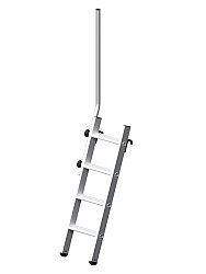 MUNK Günzburger Stufen-Einhängeleiter mit Ausstiegsholm für Montageplattform, fahrbar MUNK Günzburger Stufen-Einhängeleiter mit Ausstiegsholm für Montageplattform, fahrbar