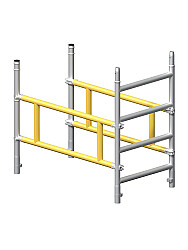 MUNK Günzburger Geländer-Set dreiseitig für Montageplattform, fahrbar MUNK Günzburger Geländer-Set dreiseitig für Montageplattform, fahrbar