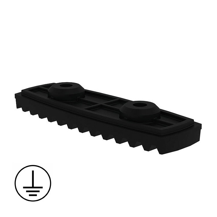 MUNK Günzburger nivello®-Fußplatte elektrisch ableitfähig | passend für Holmhöhe 58 mm & 73 mm | 2er-Set