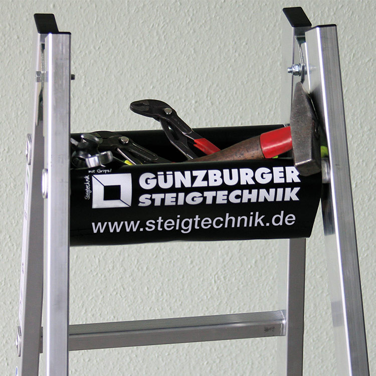 MUNK Günzburger Werkzeugablage für Sprossen-Stehleiter