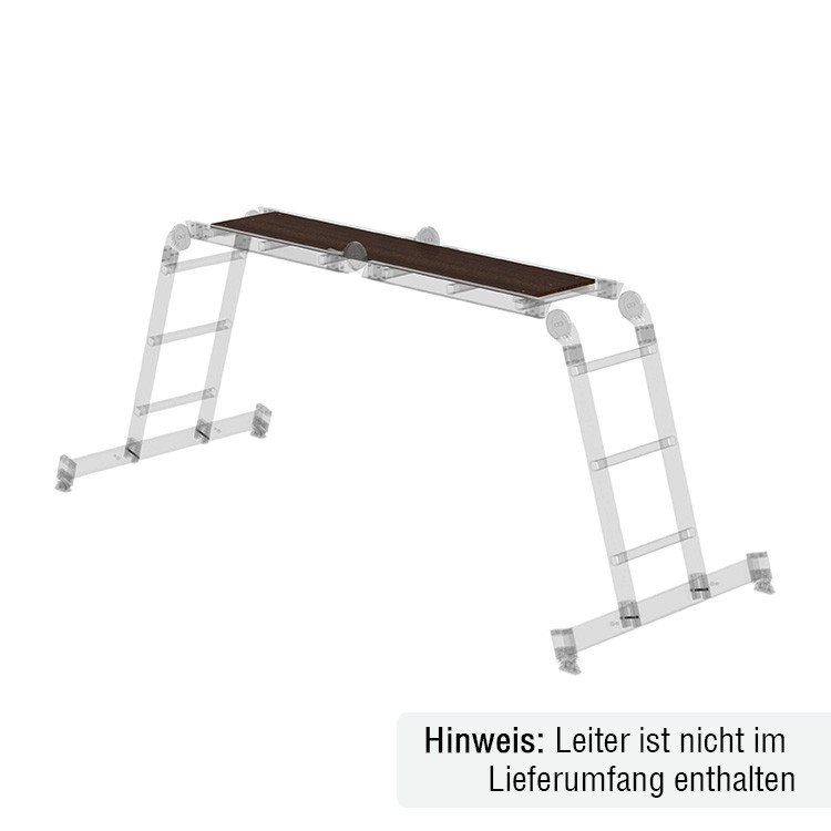 MUNK Günzburger Holzbelag für Gelenkleiter | Passend für 4x3 Sprossen & 2x2+2x3 Sprossen