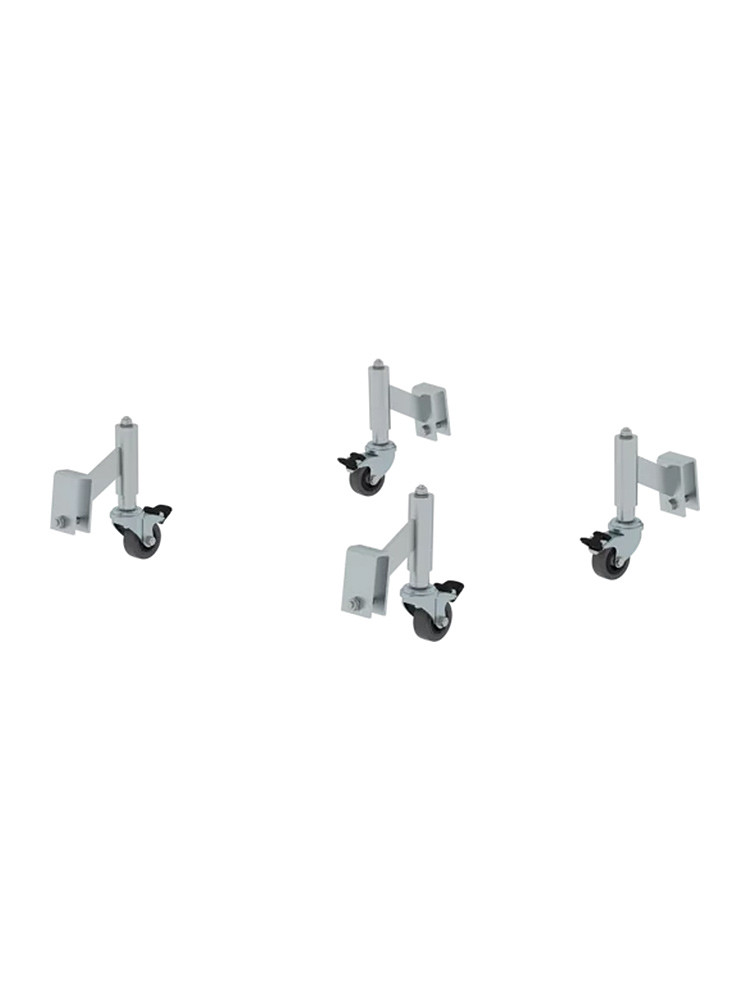 MUNK Günzburger Feder-Bremsrollen für Aluminium-Arbeitspodest starr | 4er-Set