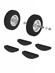 MUNK Günzburger Rollensatz, elektrisch ableitfähig (2 Stück) | Passend für Arbeitspodest fahrbar MUNK Günzburger Rollensatz, elektrisch ableitfähig (2 Stück) | Passend für Arbeitspodest fahrbar