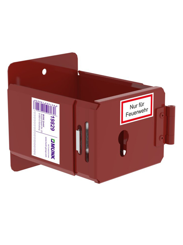 MUNK Günzburger Leiterhalter pulverbeschichtet RAL 3000 für bauseitige Profil-Halbzylinder