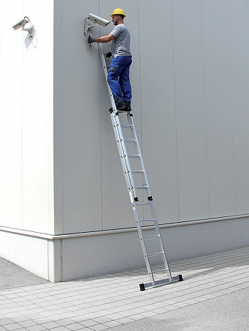 MUNK Günzburger Schiebeleiter mit Traverse / 2x10 Sprossen