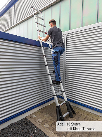 MUNK Günzburger Stufen-Teleskopleiter Prime Line / 9 Stufen