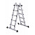 MUNK Günzburger Teleskopleiter 4-teilig mit Traverse / 4x5 Sprossen