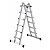 MUNK Günzburger Teleskopleiter 4-teilig mit Traverse / 4x6 Sprossen