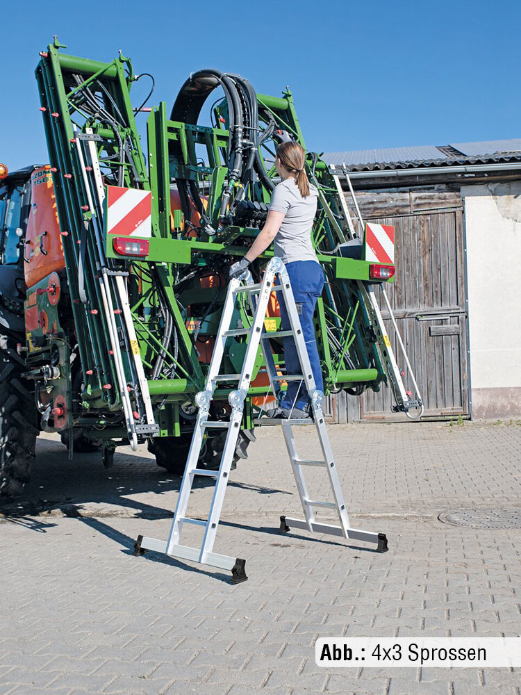 MUNK Günzburger Gelenkleiter 4x4 Sprossen