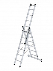 MUNK Günzburger Mehrzweckleiter mit nivello-Traverse / 3x6 Sprossen