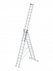 MUNK Günzburger Mehrzweckleiter mit nivello-Traverse / 3x12 Sprossen
