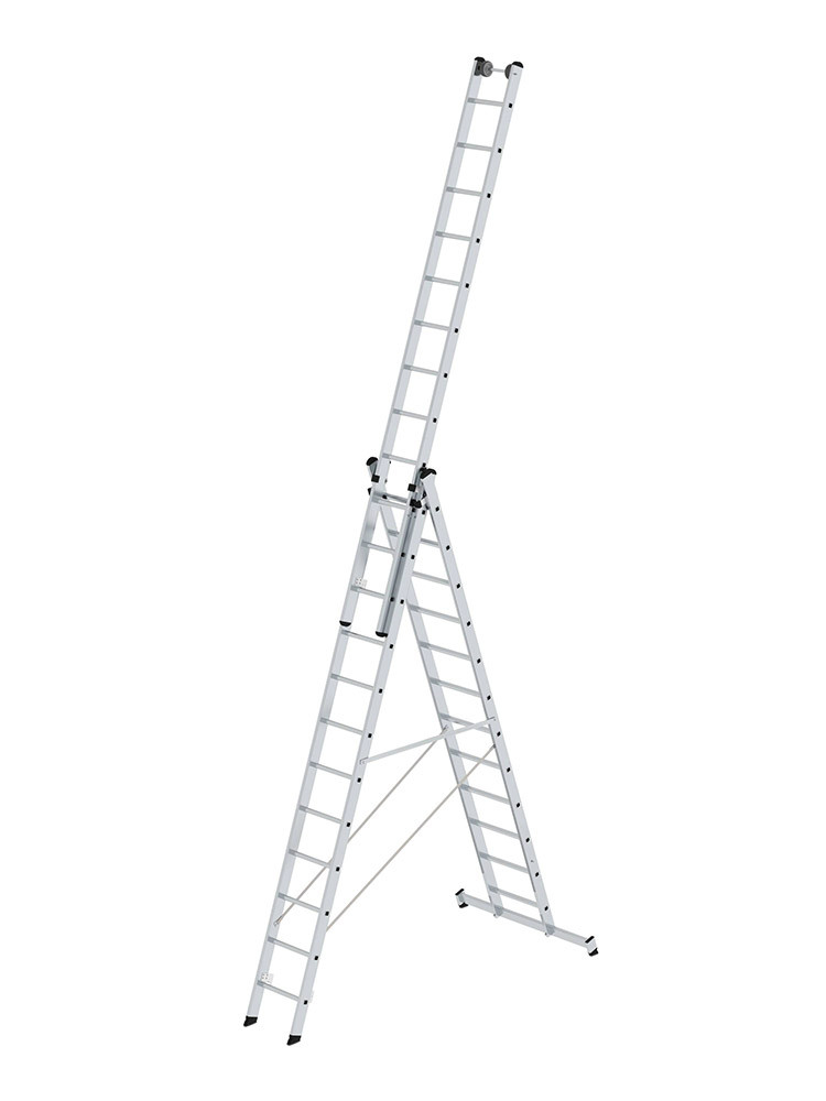 MUNK Günzburger Mehrzweckleiter mit nivello-Traverse / 3x12 Sprossen