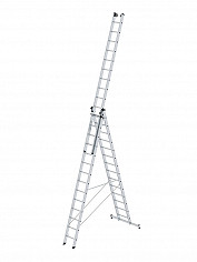 MUNK Günzburger Mehrzweckleiter mit nivello-Traverse / 3x14 Sprossen